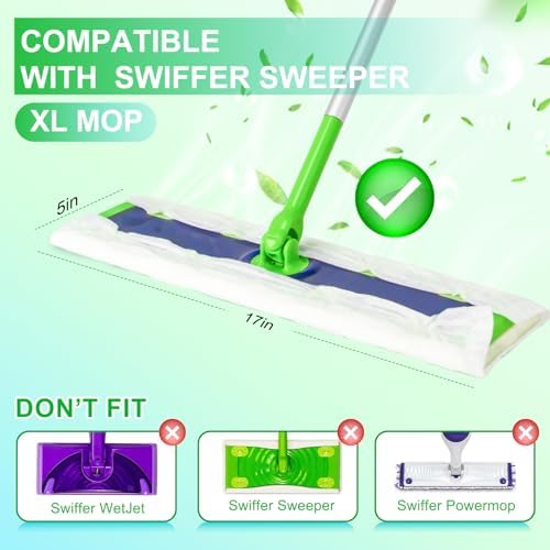 SAUAUSUN 40 Count XL Mopping Cloths Kit for Swiffer Sweeper XL