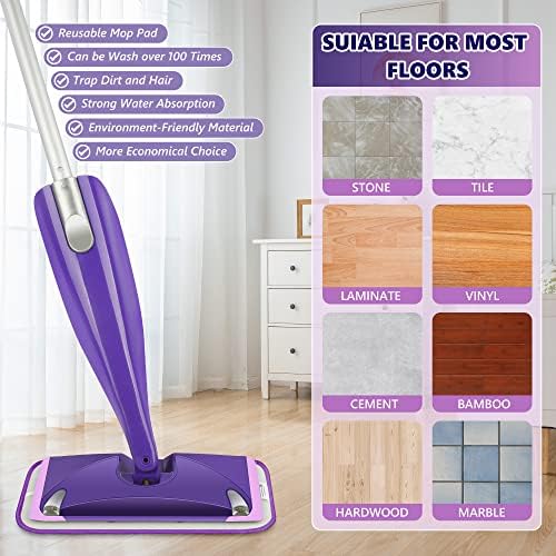 TINATONY 4-Pack Reusable Wet Jet Mop Pads