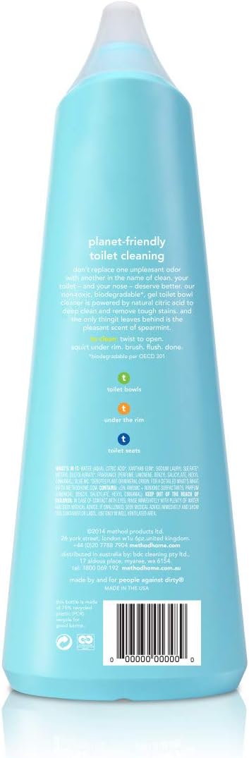 Method Antibacterial Toilet Cleaner Spearmint 24 Fl Oz Pack of 6