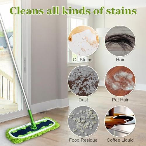 DLAIMI XL Mop Pads for Swiffer XL 4 Pack Reusable Microfiber