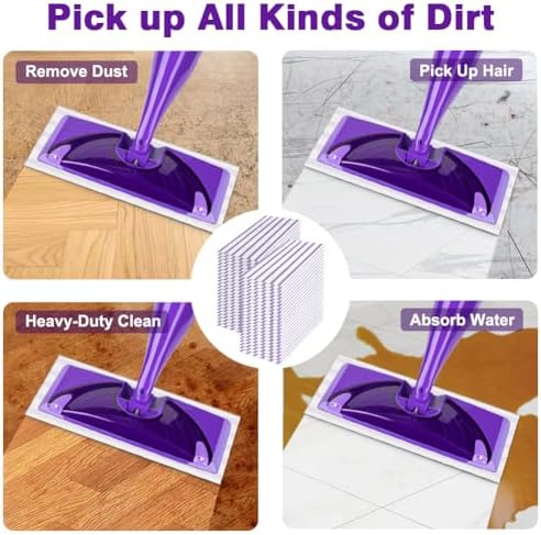 HOMEXCEL Microfiber Mop Pads 48 Count Swiffer Compatible