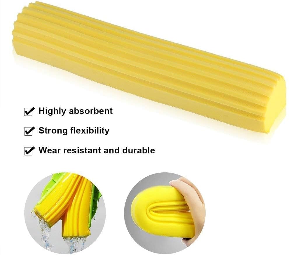 Beufee Sponge Mop Head Refill Set of 2 Yellow