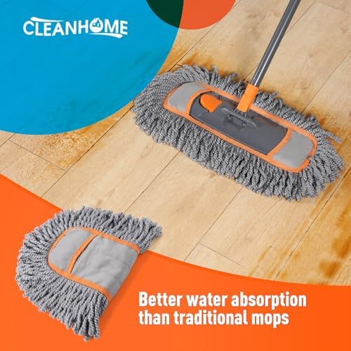 CLEANHOME Microfiber Mop Replacement Pads 3 Packs for Hardwood Tile Floors