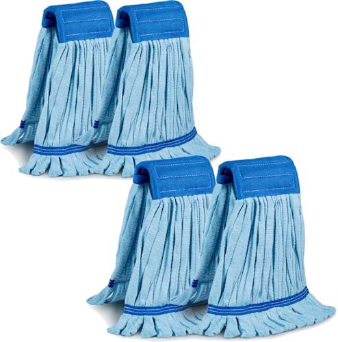 4 Pack Heavy Duty Microfiber Mop Refill - Extra Absorbent Durable