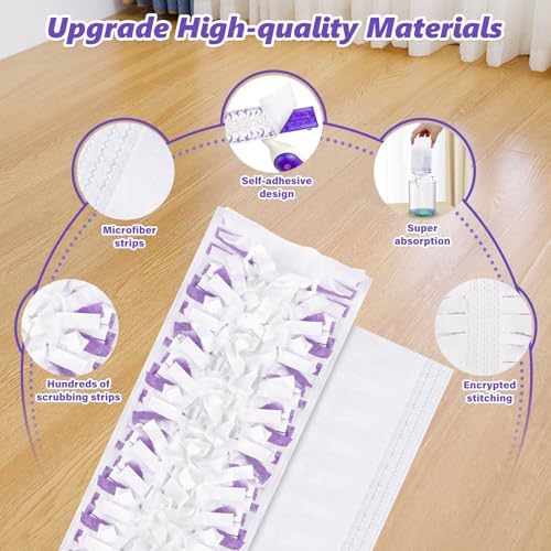EHADOO 20 Pcs Disposable Mop Pads for Swiffer Power Mop