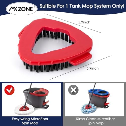 MXZONE Spin Mop Brush Head Replacement 2 Pack