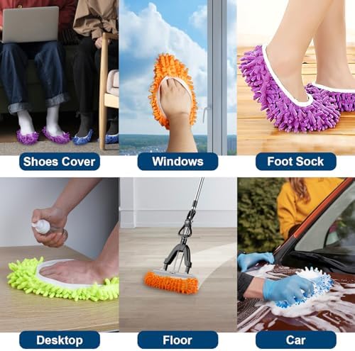 Cosywell 10 PCS Mopping Slippers for Floor Cleaning