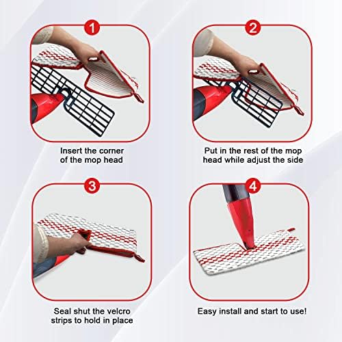 GFRED Microfiber Spray Mop Pads 3 Pack