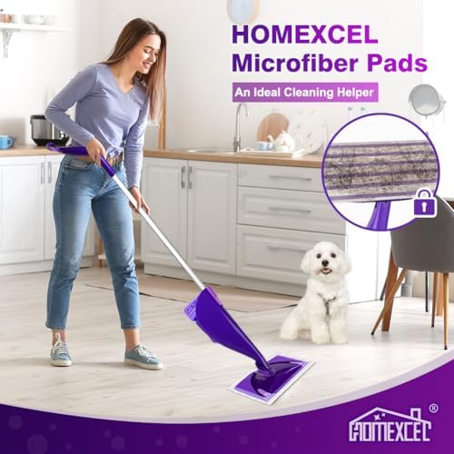HOMEXCEL Microfiber Mop Pads 48 Count Swiffer Compatible