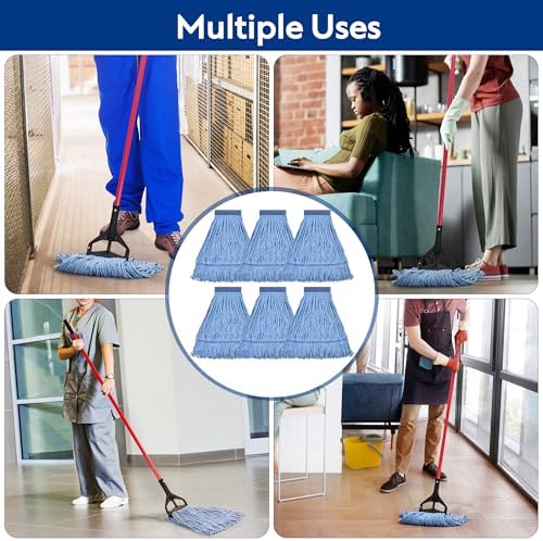 L Luke Supply Heavy Duty Mop Head Replacement Pack of 6