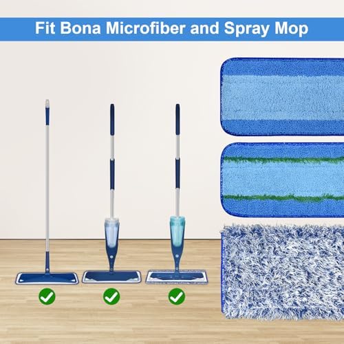 DLAIMI 8 Pack Mop Pads for Hardwood and Hard Floors