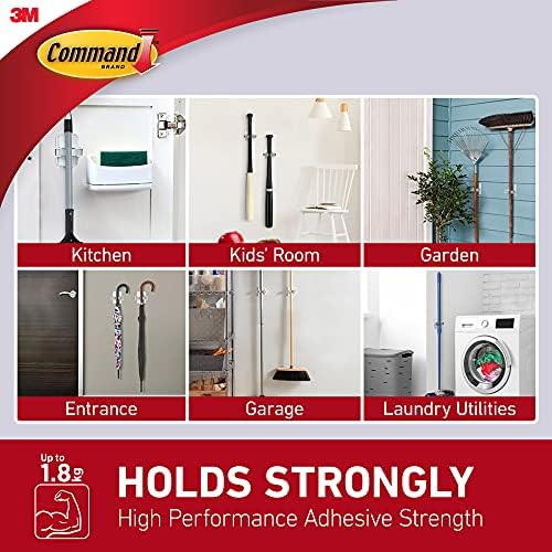 Command Broom and Mop Wall Hook No Tools Damage Free Holder