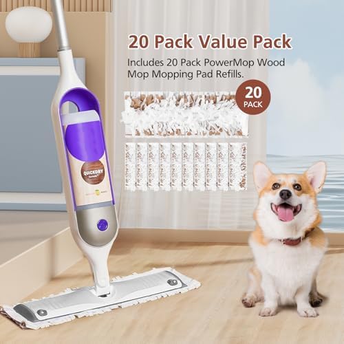 20 Pack CANAVY Swiffer PowerMop Wood Mop Refills