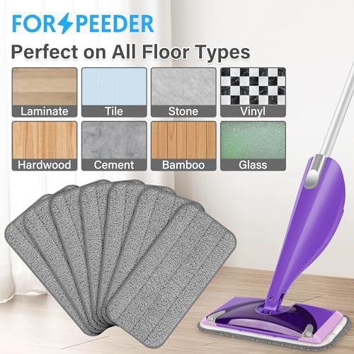 FORSPEEDER 7 Pack Reusable Mop Pads for Swiffer WetJet