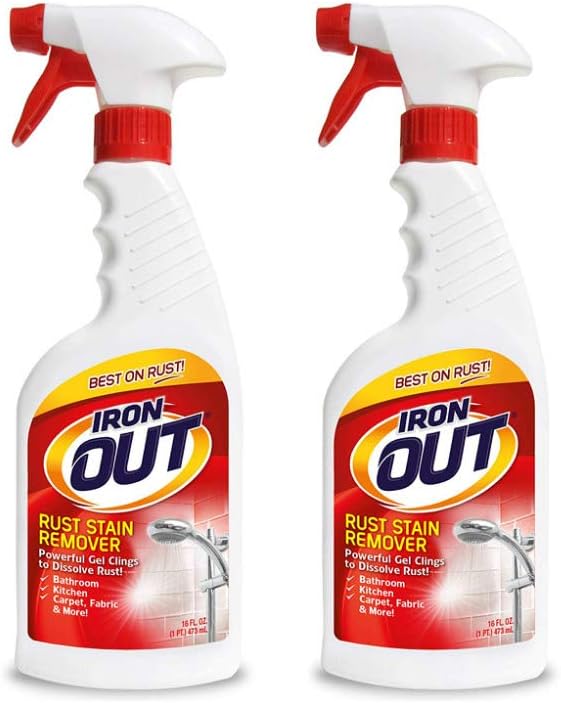 OUT Iron Out Rust Stain Remover Spray Gel 16 Fl Oz 2 Pack