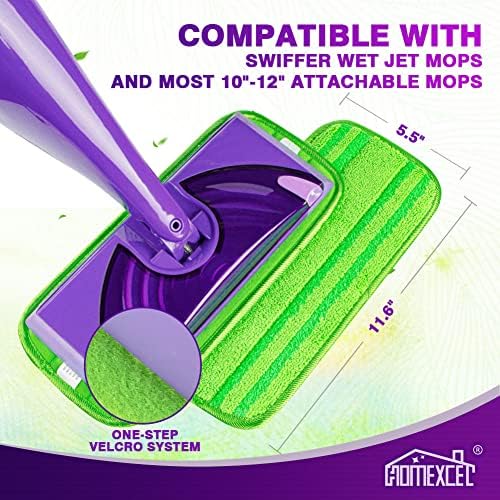 HOMEXCEL Microfiber Mop Pads Refill Pack of 4
