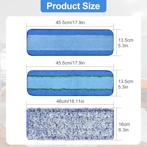 DLAIMI 8 Pack Mop Pads for Hardwood and Hard Floors