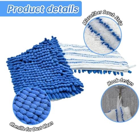 4 Pack Mop Heads for O-cedar Dual-Action Flip Mop
