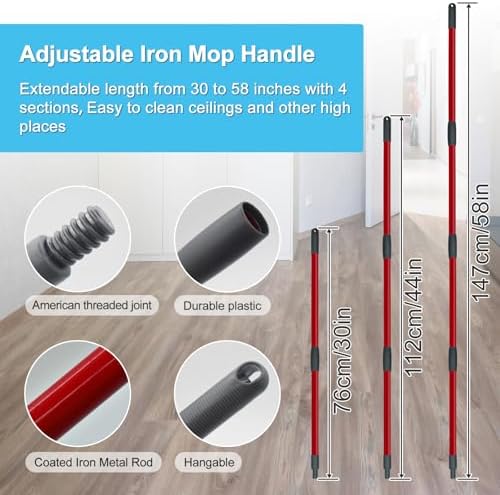 Aiyiried Spin Mop Handle Set for O-Cedar EasyWring 1-Tank 1