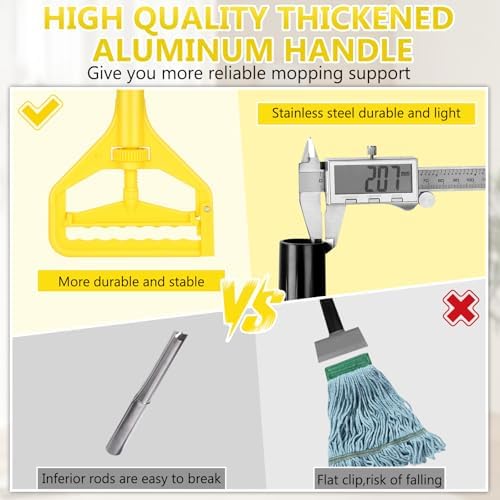 VOUBIEN Heavy Duty Commercial Mop Handle 58 Yellow