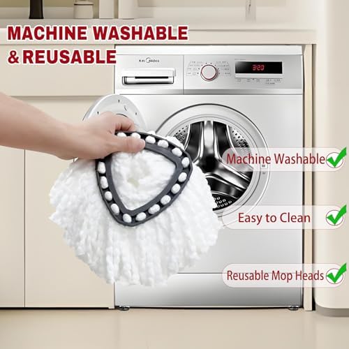 SUOSEC Spin Mop Replacement Heads 2 Pack