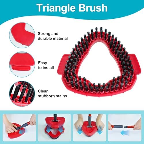 DLAIMI Spin Mop Replacement Set - 2 Microfiber Heads Sturdy Iron Handle 30-58in