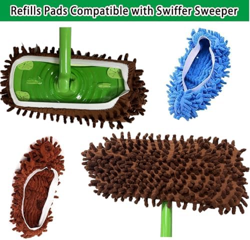 YWSHF Mop Pads Replacement 8PCS 4Pairs for Swiffer Sweeper
