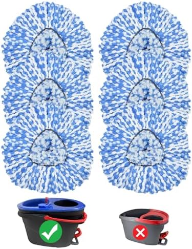 DLAIMI 6-Pack Spin Mop Replacement Heads 1