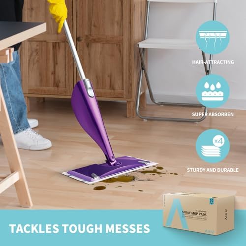 AIR U Disposable Mop Pad Refills for Swiffer Wet Jet 30 Count
