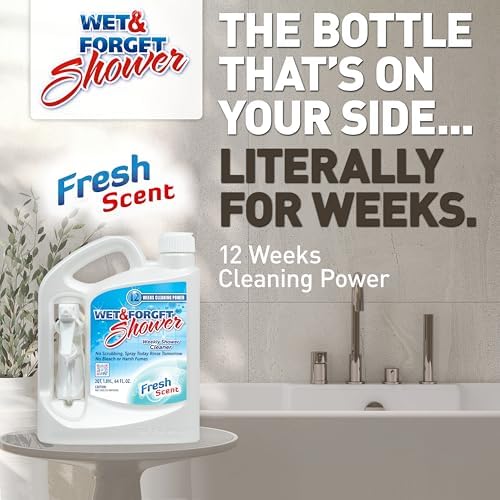 Wet Forget Shower Cleaner Spray 64 Oz No-Scrub Weekly Use