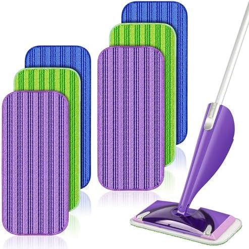 ILAVCOOL 6 Pack Reusable Mop Pads for Swiffer Wet Jet 1