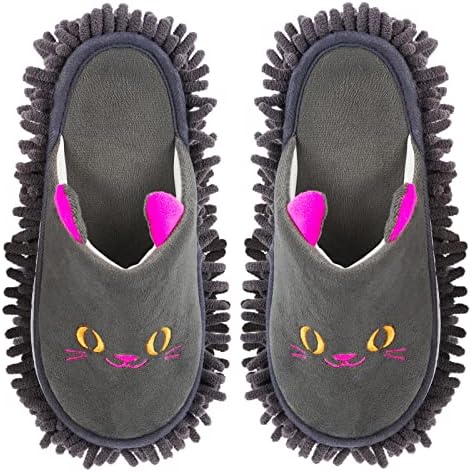Dark Gray Warm Microfiber Slippers with Anti-Slip Moccasin