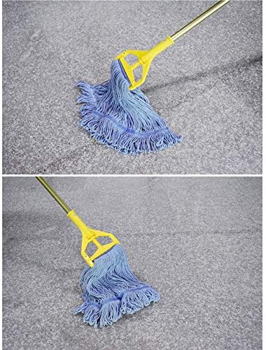 NIUBEE Heavy Duty Commercial Mop Head Replacement - 450g Blue Cotton Looped End