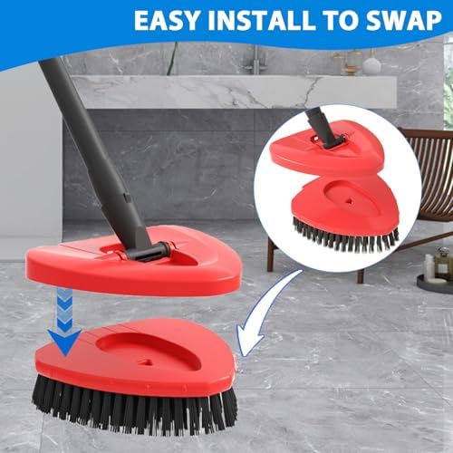 SuperAbound 2 Pack Spin Mop Replacement Scrub Brush Heads
