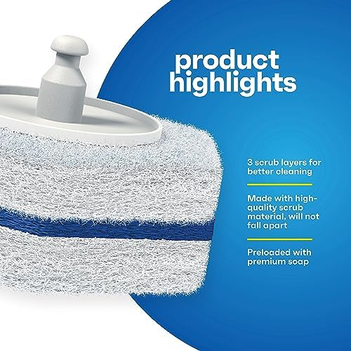CleanGenius Disposable Prefilled Toilet Cleaning Scrubbers 30 Count