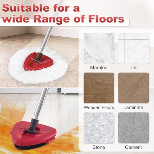 DLAIMI Spin Mop Replacement Set for Ocedar EasyWring 1-Tank System
