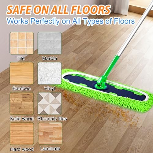 Yicotira Reusable Microfiber Mop Pads 2 Pack