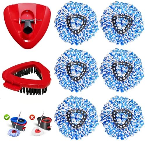 Pkulater O Cedar 8-Pack Spin Mop Replacement Heads