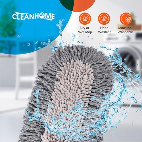 CLEANHOME Microfiber Mop Replacement Pads 3 Packs for Hardwood Tile Floors
