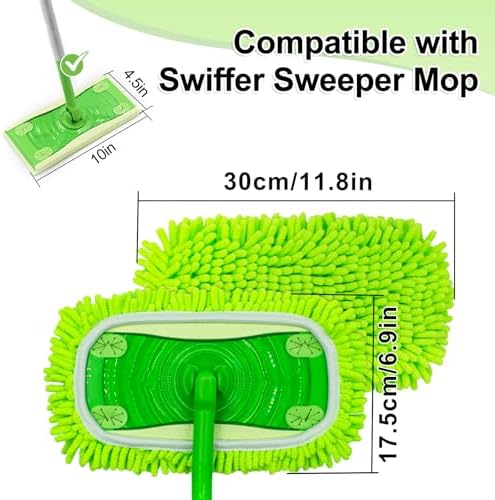 Yuunaie Reusable Mop Pads for Swiffer 4-Pack