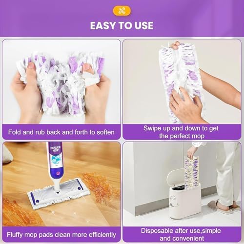 15 Pack Power Mop Refills for Swiffer Compatible