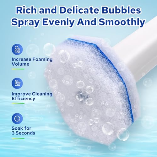 Cecailin 60pcs Disposable Toilet Brush with Cleaner 1