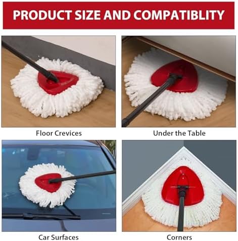 4-Pack Microfiber Mop Replacement Heads for Ocedar