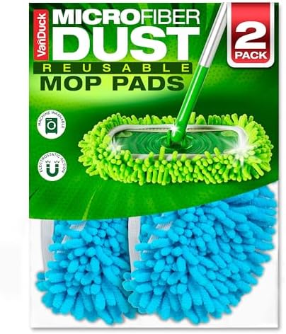 VanDuck Dust Mop Refill 2 Pack - Pet Floor Cleaning