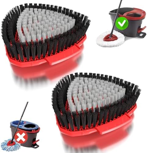 SuperAbound 2 Pack Spin Mop Replacement Scrub Brush Heads