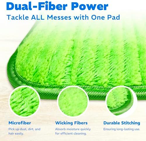 Befanty 4 Pack Reusable Microfiber Mop Pads - 10 to 12