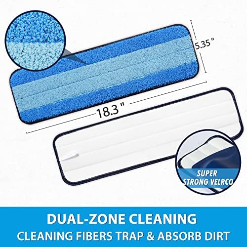 3 Pack Microfiber Mop Pads for Bona Mop Reusable No Residue