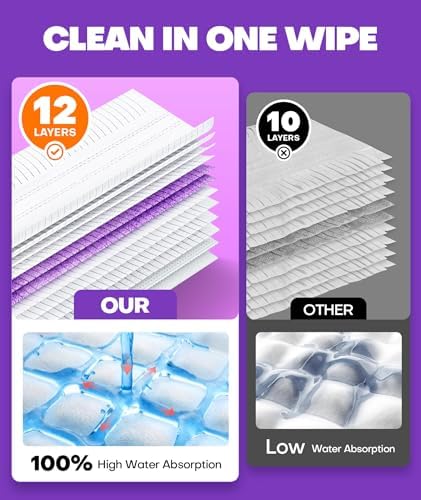 Domudy 5X Cleaning Power Mop Refills for Swiffer