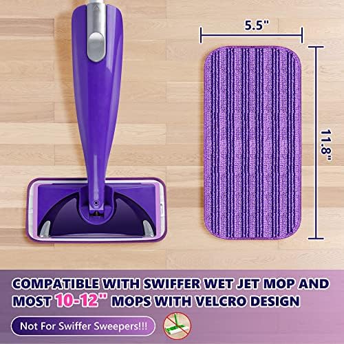 TINATONY 4-Pack Reusable Wet Jet Mop Pads