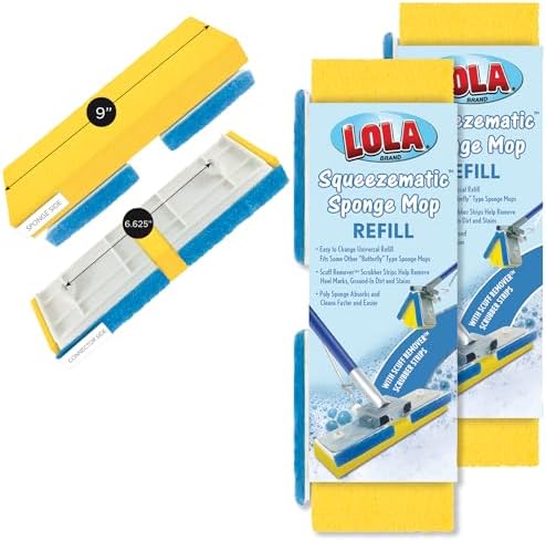 Lola Products Squeeze Matic Butterfly Sponge Refill 2 Pack